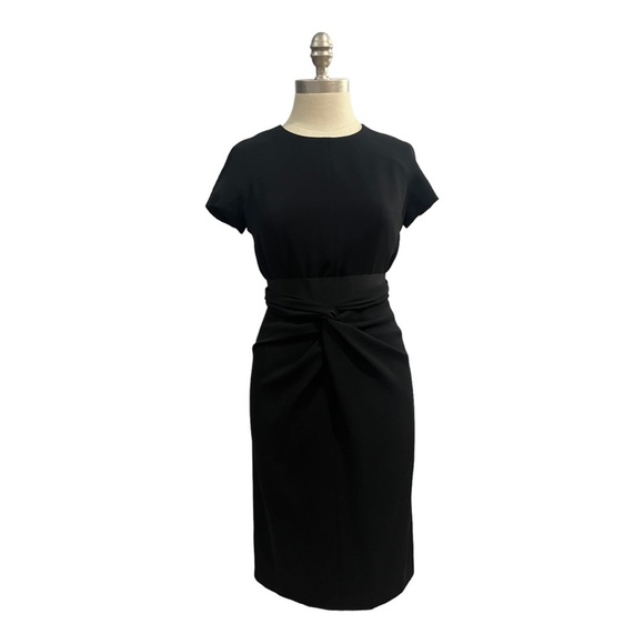 MaxMara Black Ruched Sheath Dress - Picture 1 of 10